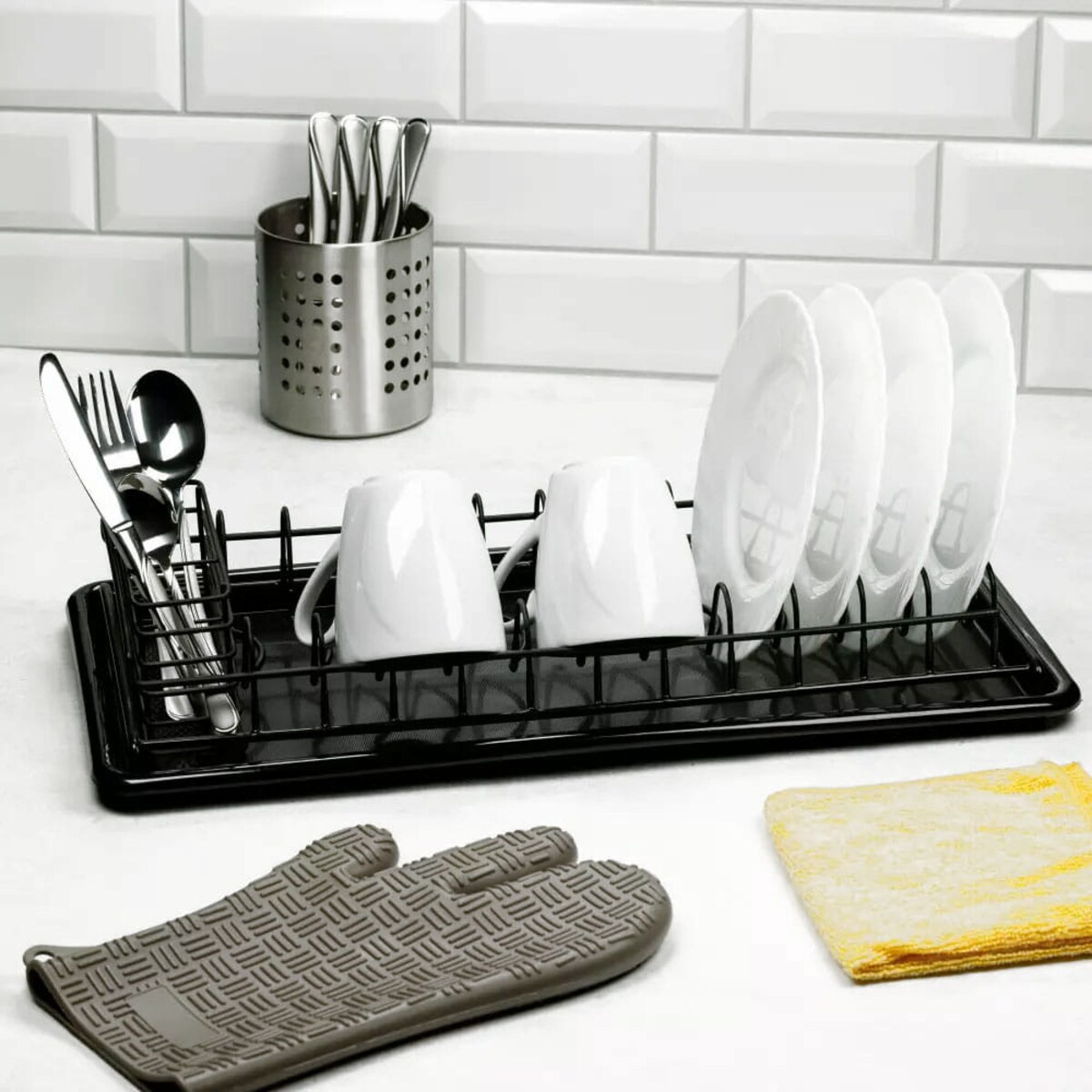 Suszarka do naczyń stojąca czarna 50x24cm KINGHOFF