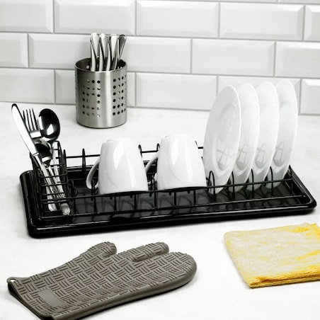 Suszarka do naczyń stojąca czarna 50x24cm KINGHOFF