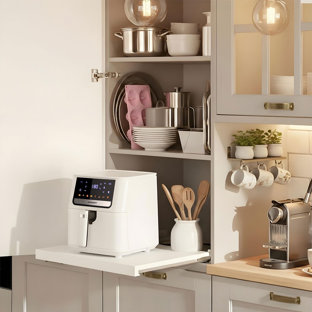 Frytkownica beztłuszczowa Berdsen BD-662 Air Fryer 6,5l 1700W biały 366201