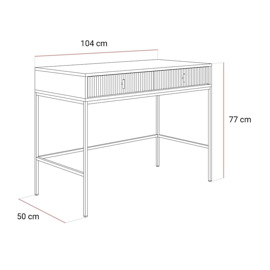 Konsola MIDNIGHT z szufladami na czarnym stelażu, zielona