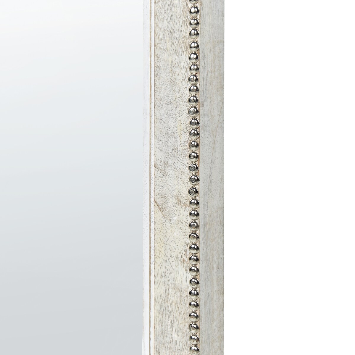 Lustro ścienne SARRY 31 cm 91 cm Drewno mango Biały