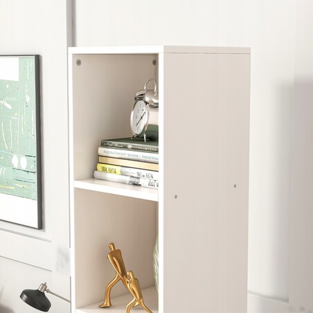 Regał biały stojący na książki wysoki segregatory biuro salon loft 182 cm