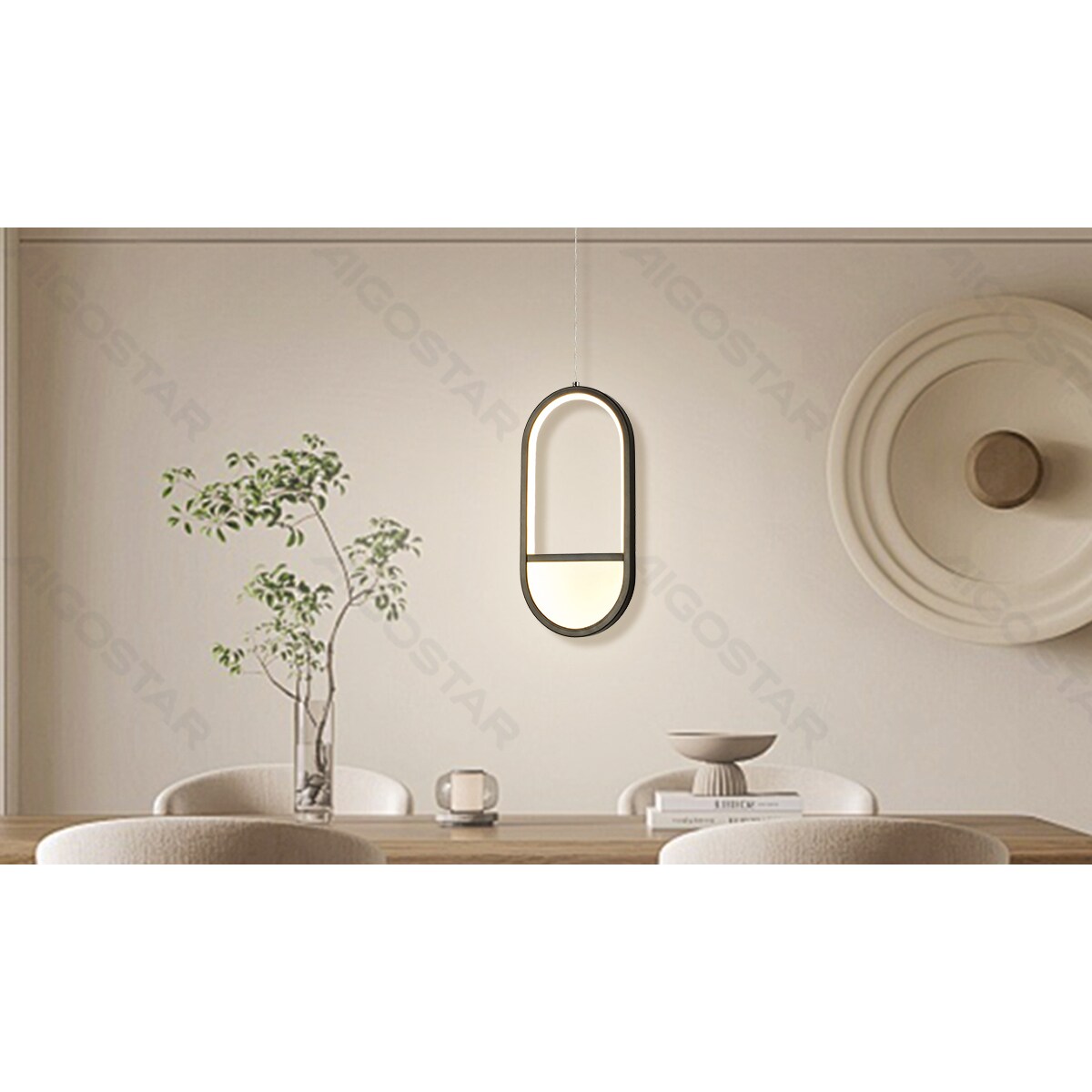 aluminiowa lampa wisząca 13.5w 6500k 120cm