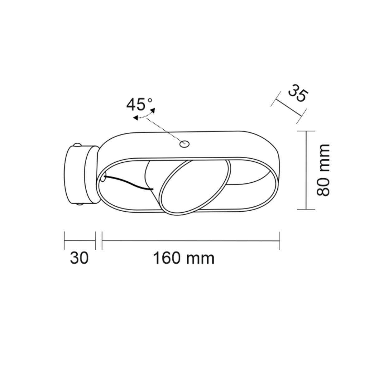 Regulowana LAMPA ścienna FUROKU 8507 Shilo metalowa OPRAWA kinkiet okrągły LED 6W 4000K industrialny czarny