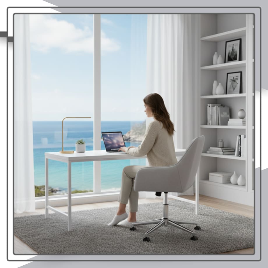 Krzesło biurowe fotel obrotowy welurowy szary do biurka toaletki