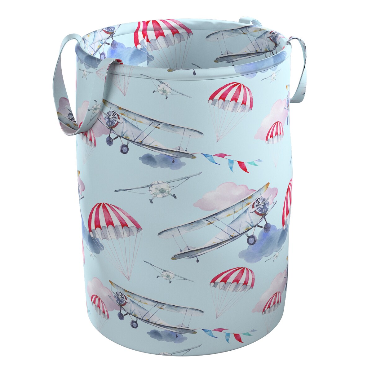 Kosz na zabawki Tobi, niebiesko-różowy, 40x50cm, Magic Collection