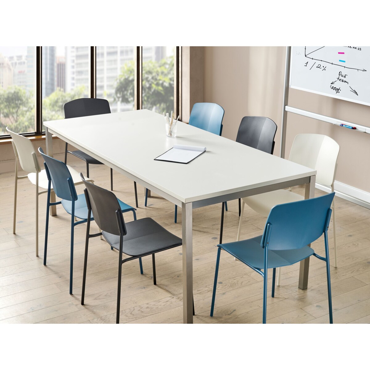 Zestaw 4 krzeseł do jadalni czarny ASTORIA