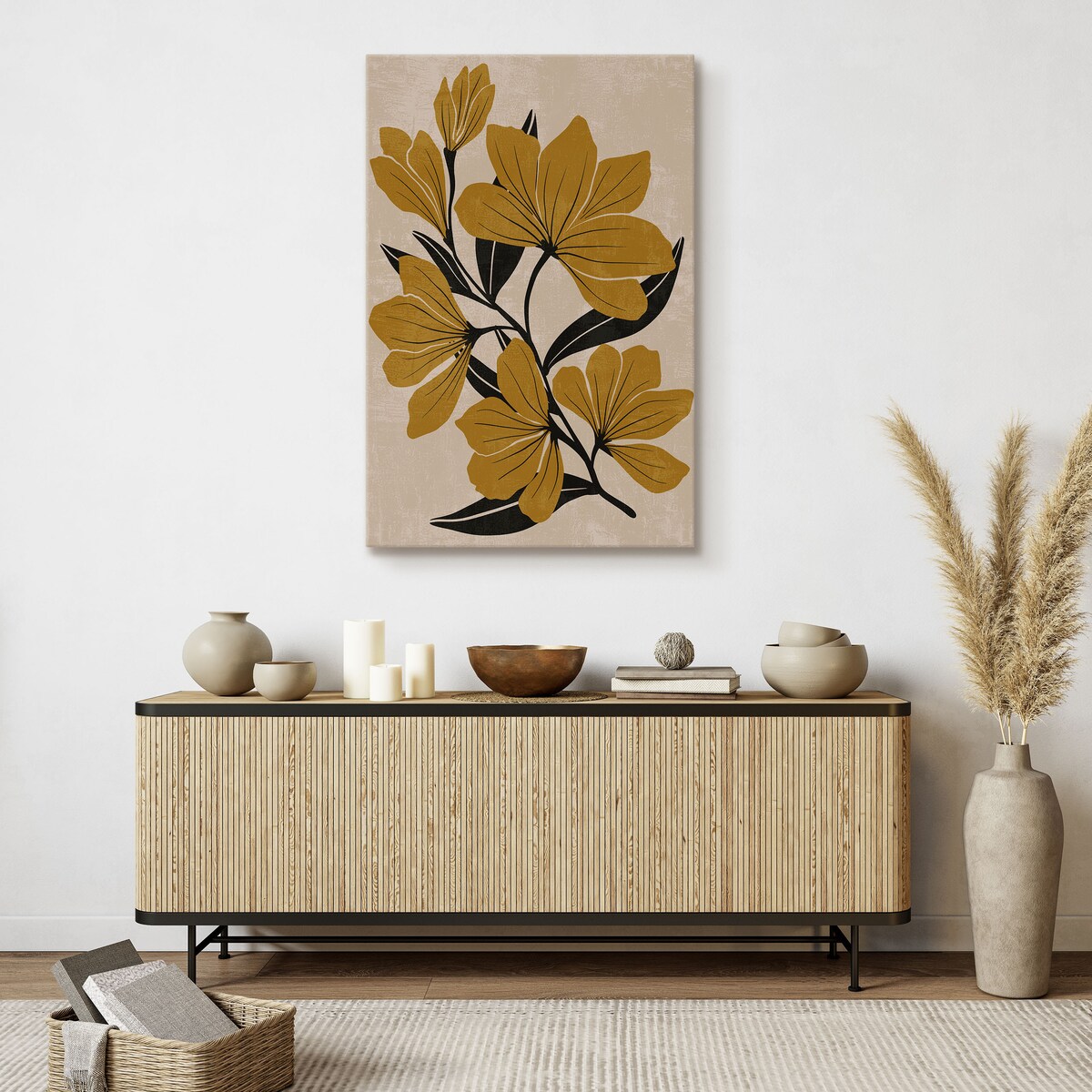 Obraz Brązowe Kwiaty Polne 30x40cm