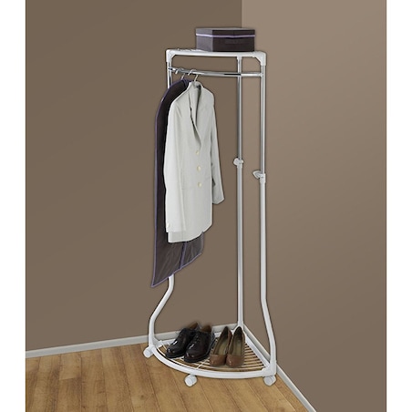 Narożny wieszak na ubrania - szafa na kółkach, WENKO