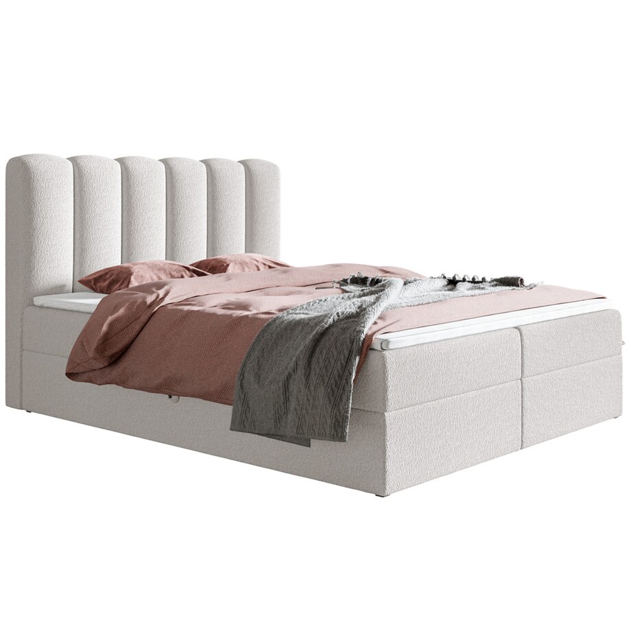 Łóżko kontynentalne FOX 10 120x200 tkanina Catch me 01- ecru