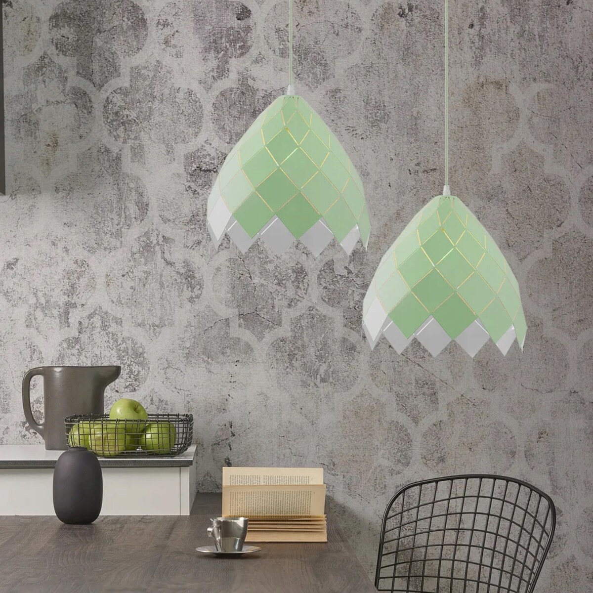 Lampa Sufitowa Wisząca App339-1Cp Zielona