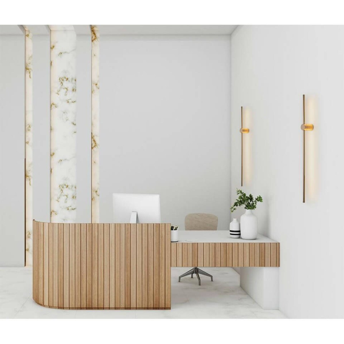 Ścienny kinkiet ledowy Ombre MSE1501100183 Moosee 12W 3000K pręt złoty