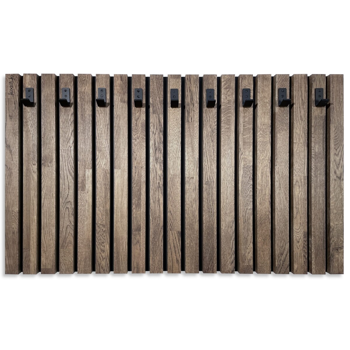 Wieszak na ubrania na ścianę Lamele 100cm brązowy