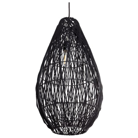 Lampa pleciona wisząca czarna ANNOTTO