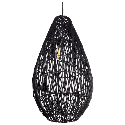 Lampa pleciona wisząca czarna ANNOTTO