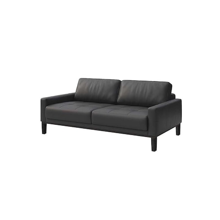 Sofa 2-osobowa Musso szara z pikowanym siedziskiem