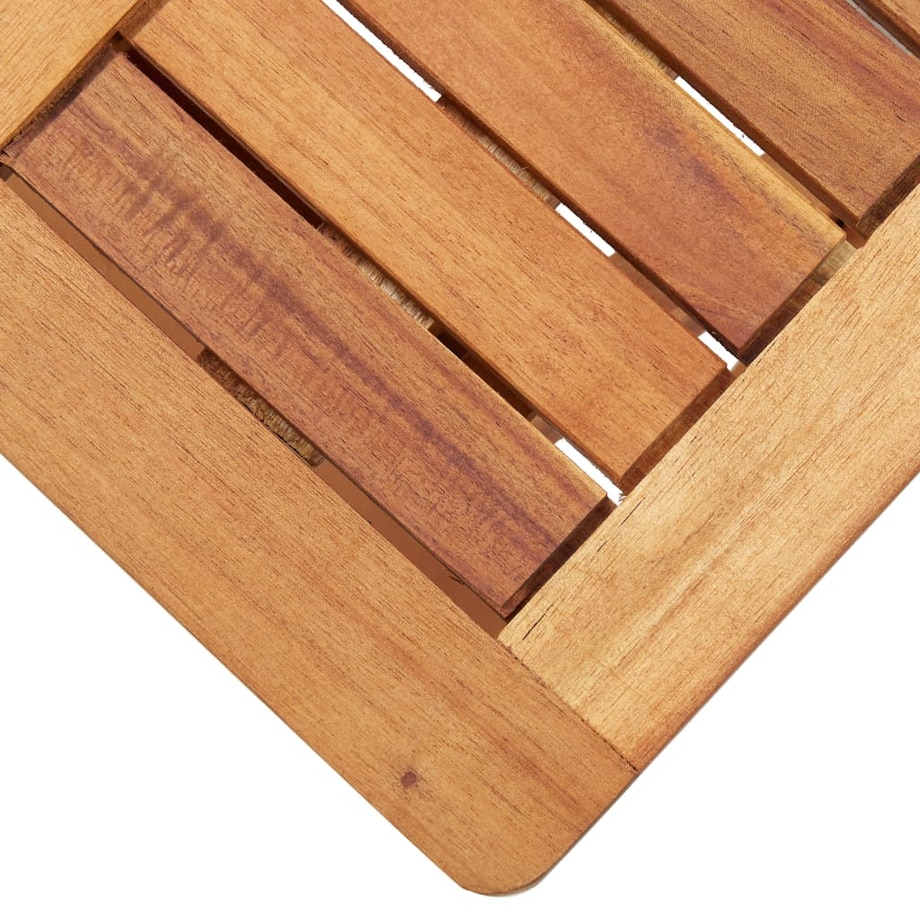 vidaXL Leżak ze stolikiem, polirattan i lite drewno akacjowe