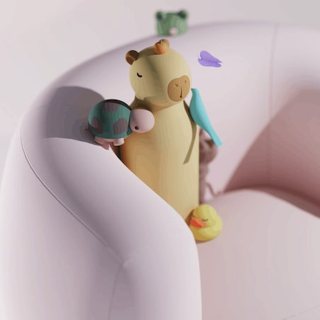ASOBU BESTIE BOTTLE butelka termiczna dla dziecka, Capybara