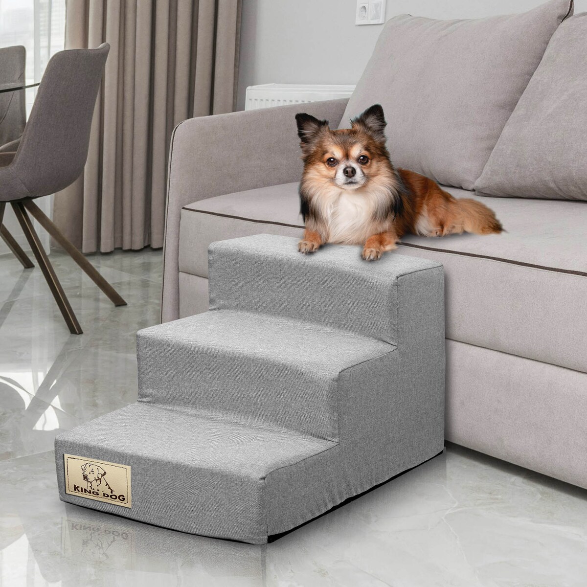 Schody Schodki Dla Psa Kota Rampa Podest 3 Stopnie Stabilne 45X30X30 Cm