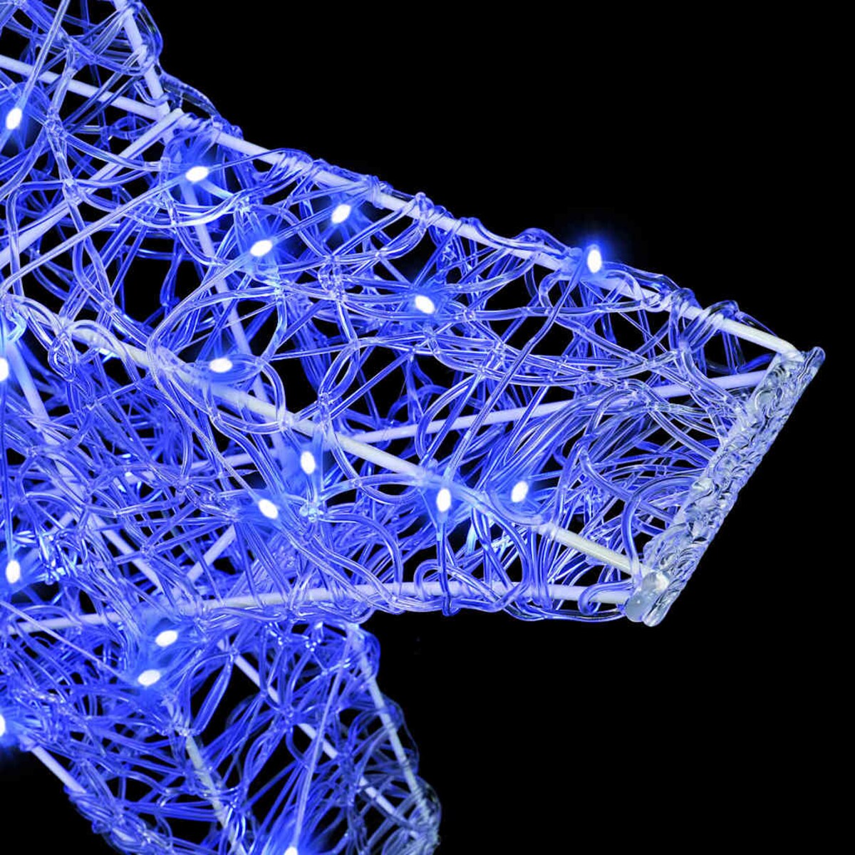 vidaXL 3D Gwiazda z 50 diodami LED Niebieski 55 x 53.5 x 10 cm Akryl