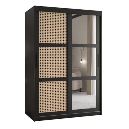 Szafa przesuwna Garderoba PLECIONKA WIEDEŃSKA 2 120 czarny