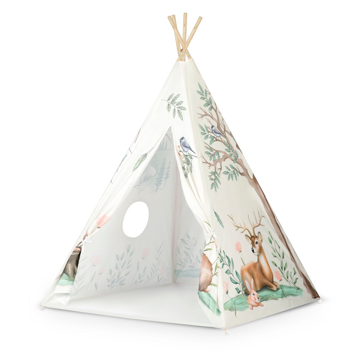 Tipi namiot dla dzieci teepee wigwam poduszka stabilizator leśne zwierzątka Nukido