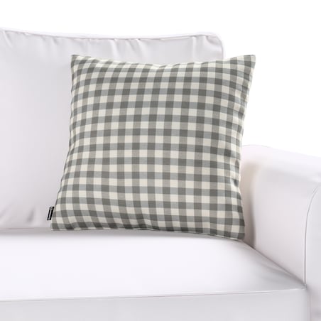 Poszewka Kinga na poduszkę 43x43 szaro-biała kratka (1,5x1,5cm)