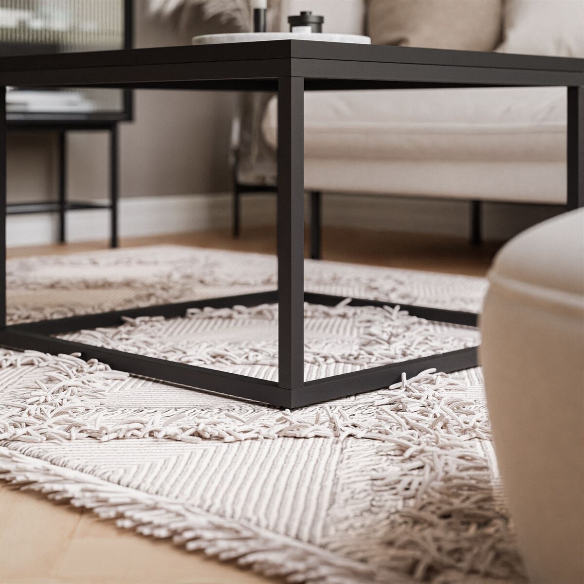 Stolik kawowy YOSHI 60 cm czarny mat