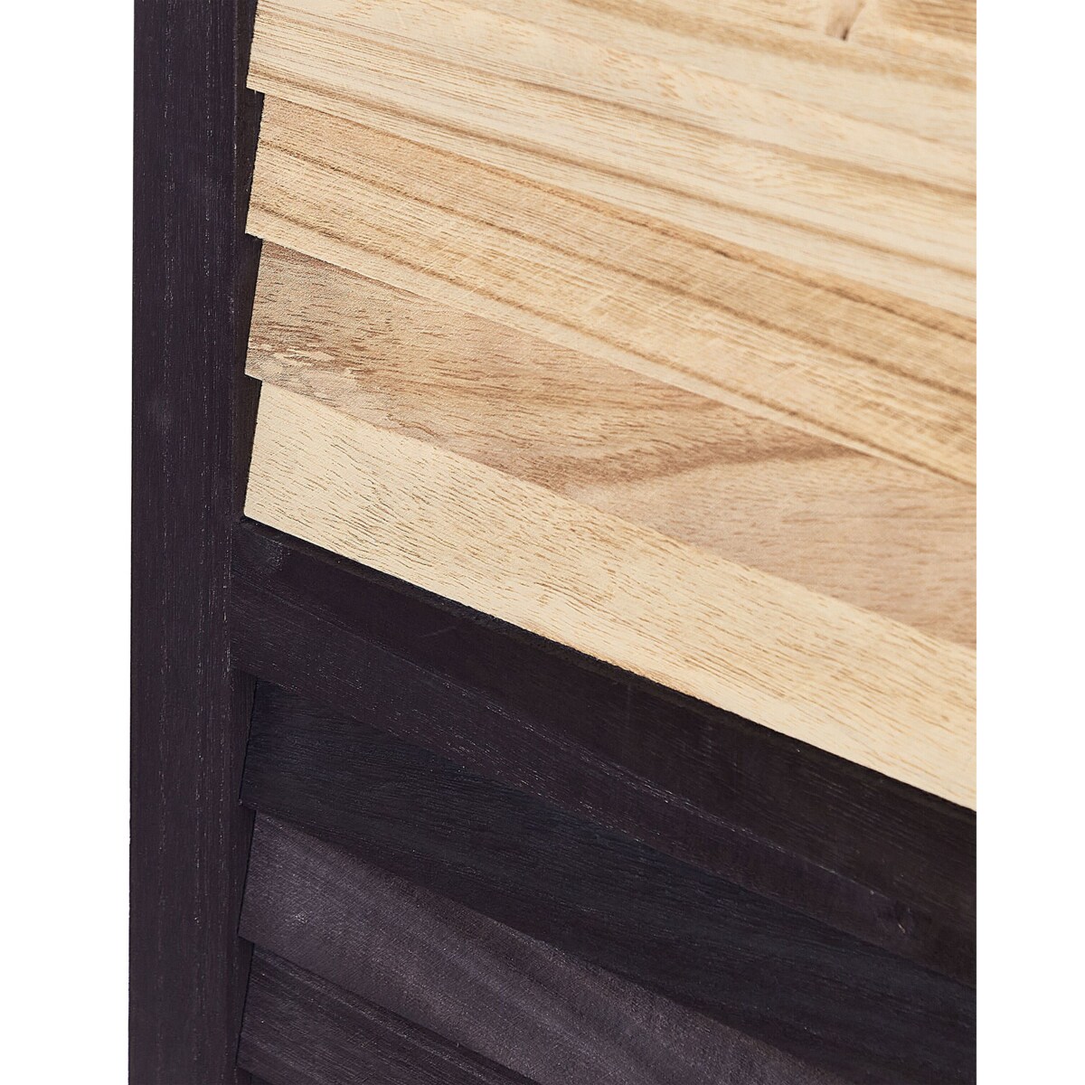 4-panelowy składany parawan pokojowy drewniany 170 x 164 cm jasne drewno BRENNERBAD