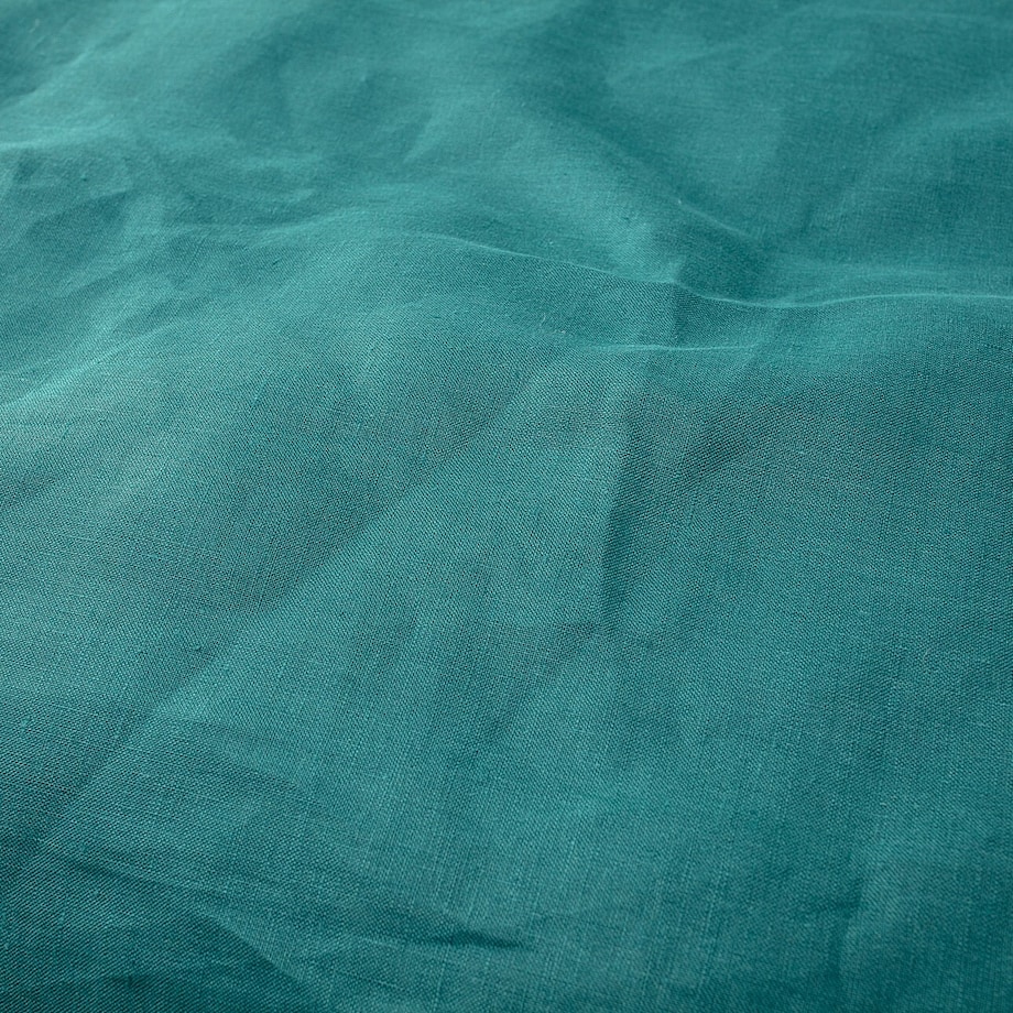 Komplet pościeli lnianej Linen 160x200cm emerald green, 160 x 200 cm/ 2 x 80 x 70 cm