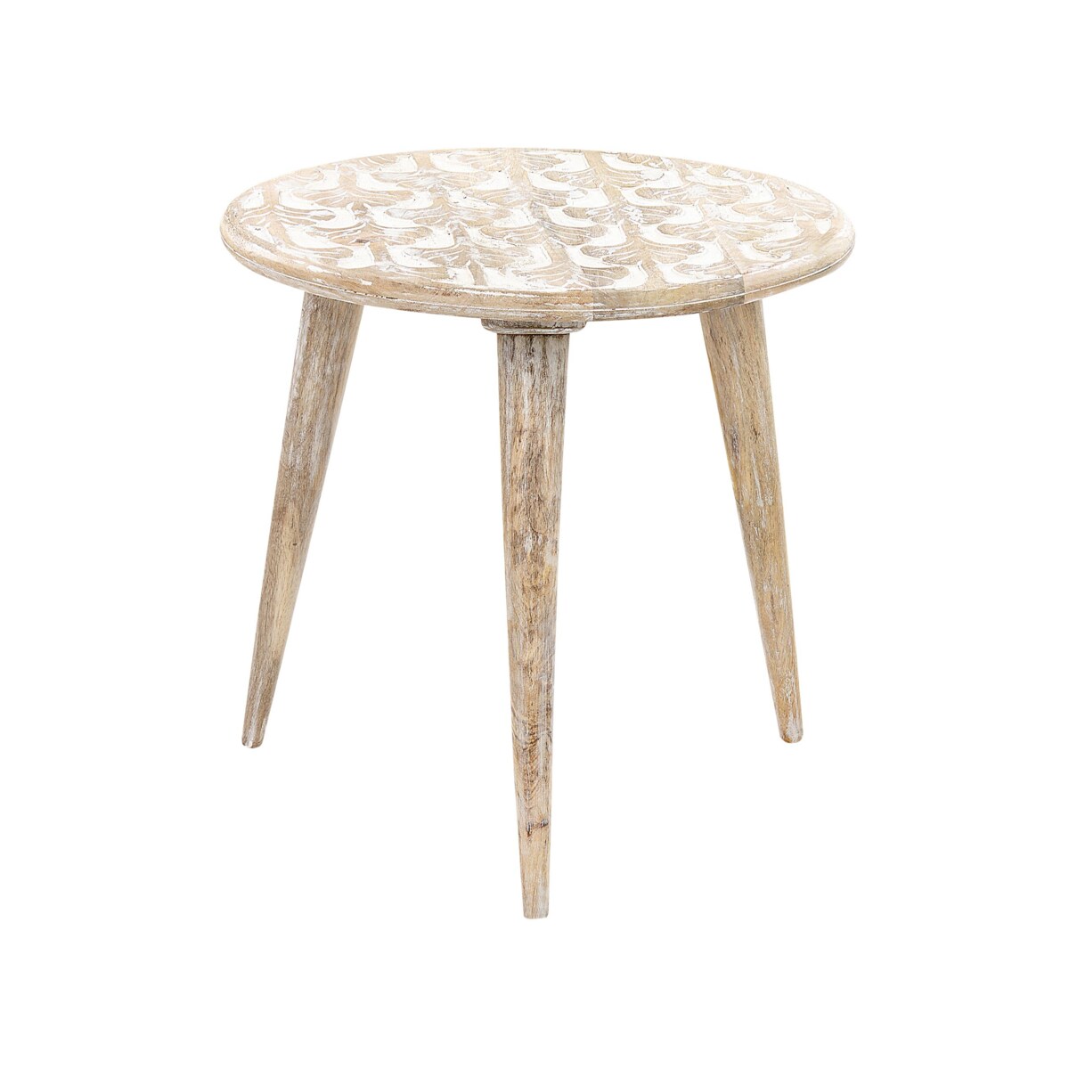 Zestaw 2 stolików pomocniczych z drewna mango jasny HURSI