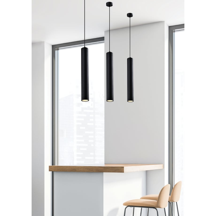 LAMPA wisząca TUBO 31-78551 Candellux okrągła OPRAWA tuba ZWIS metalowy czarny