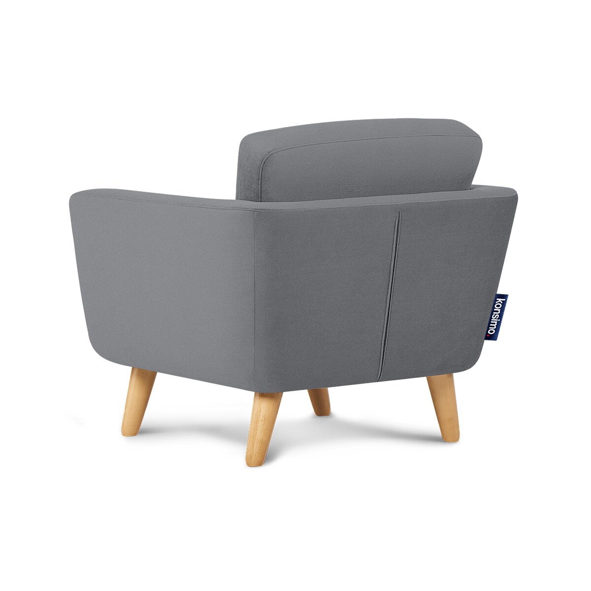 KONSIMO TAGIO Szary fotel skandynawski