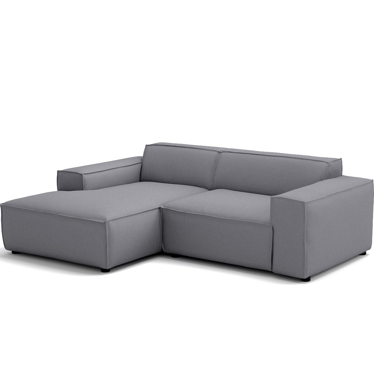 Narożnik lewy 4 osobowy Modularis - Szary Welur