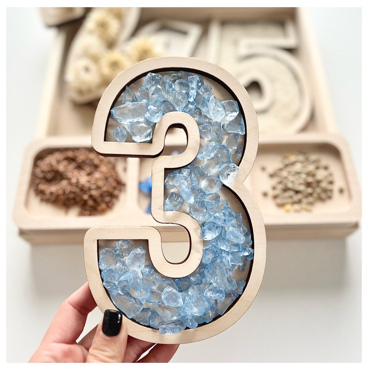 Zestaw zmywalnych wysypywanek CYFRY