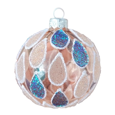 Bombka szklana 4 szt. KROPELKI Ø 120 mm