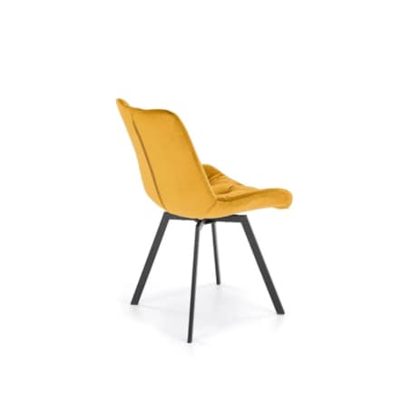 Krzesło tapicerowane K519 VELVET musztardowe obracane