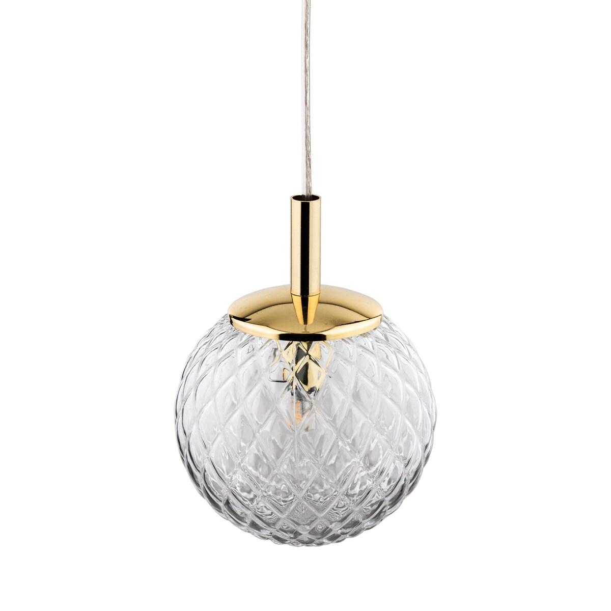 Lampa wisząca TK Lighting CADIX GOLD 759 złota szklana G9 14 cm regulowana do 150 cm