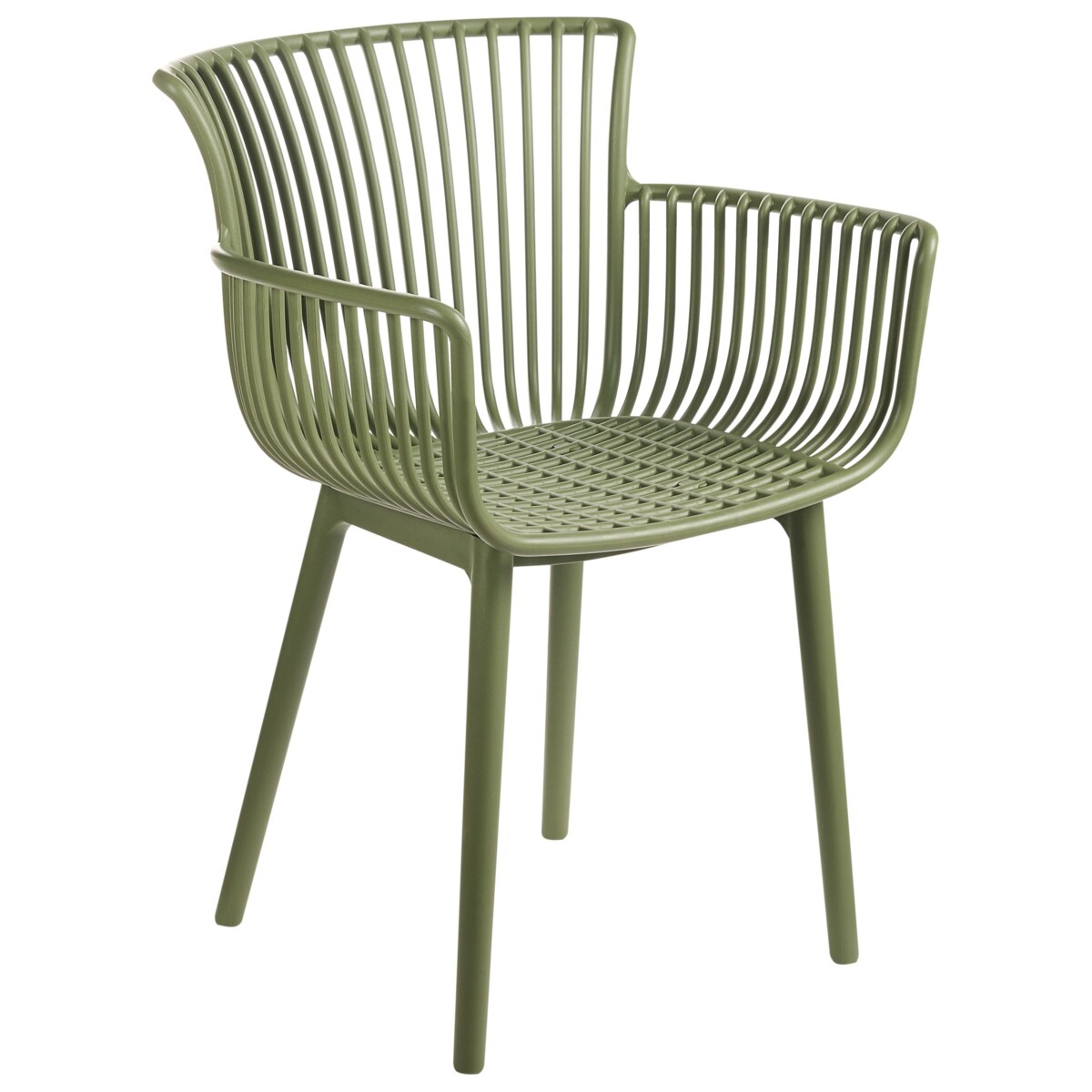 Zestaw 4 krzeseł ogrodowych PESARO Zielony