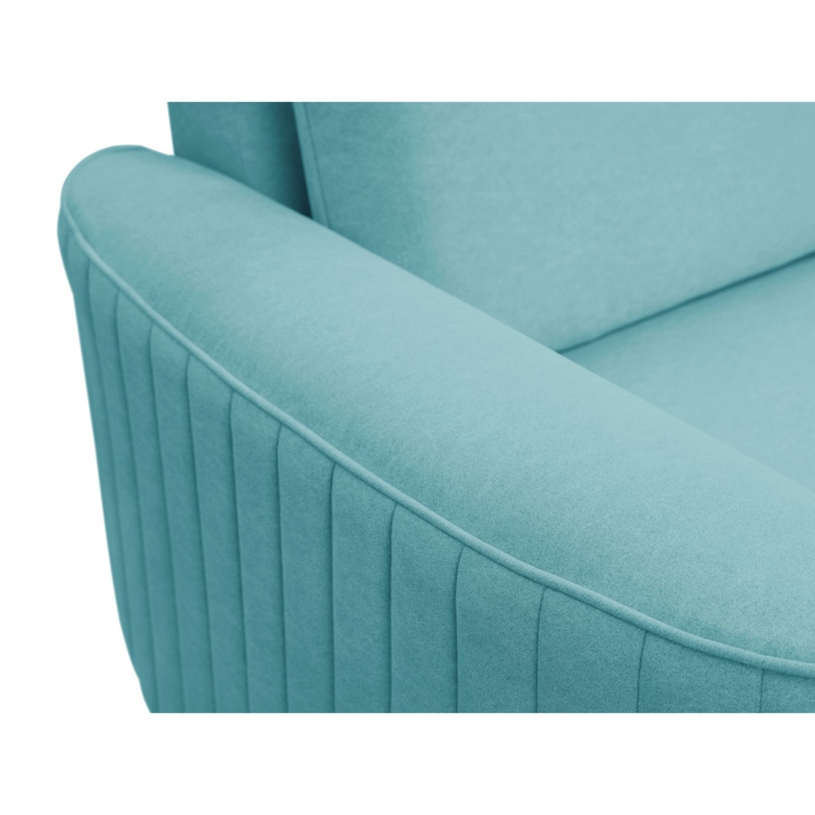 Narożnik z funkcją spania i pojemnikiem na pościel LOREN, turkusowy