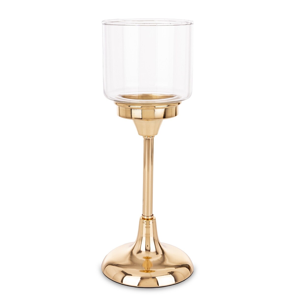 Świecznik złoty z kloszem 29x11 cm LAMBONG - II średni