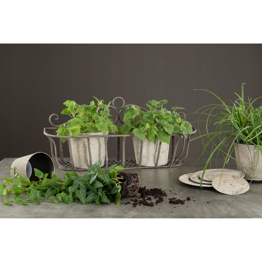 3 szt. KWIETNIK metalowy RETRO VINTAGE