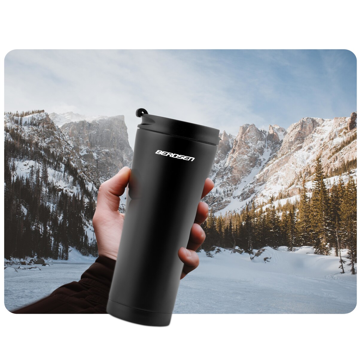 Kubek termiczny termos do samochodu na kawę herbatę Berdsen