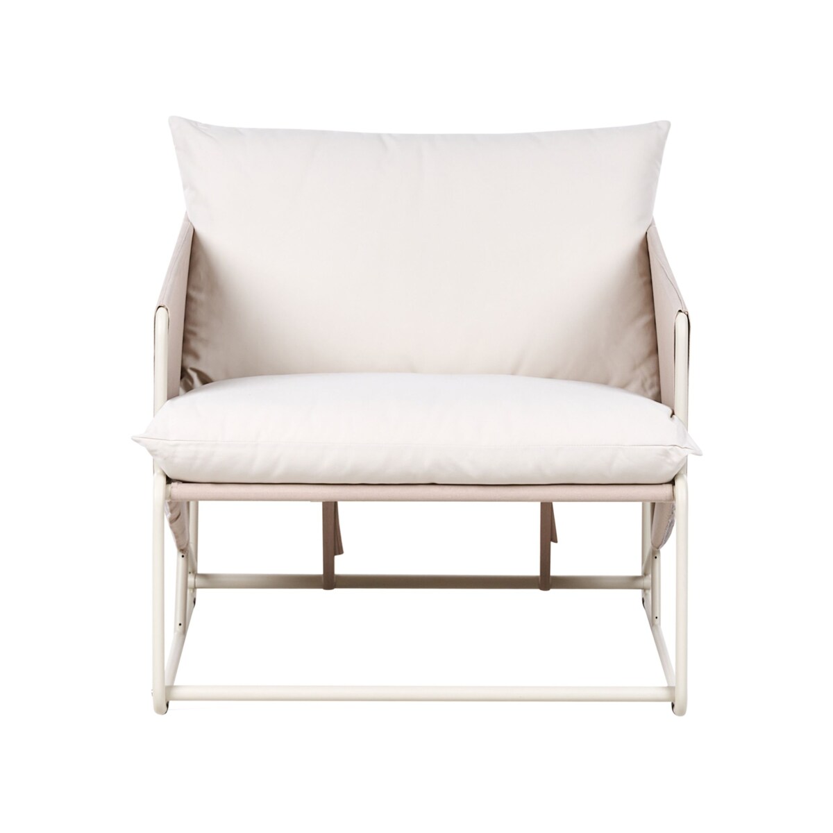 Zestaw ogrodowy dla 4 osób PONTE Metal Beżowoszary