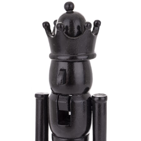 Drewniany Dziadek do Orzechów czarny 26x7,5x6 cm black