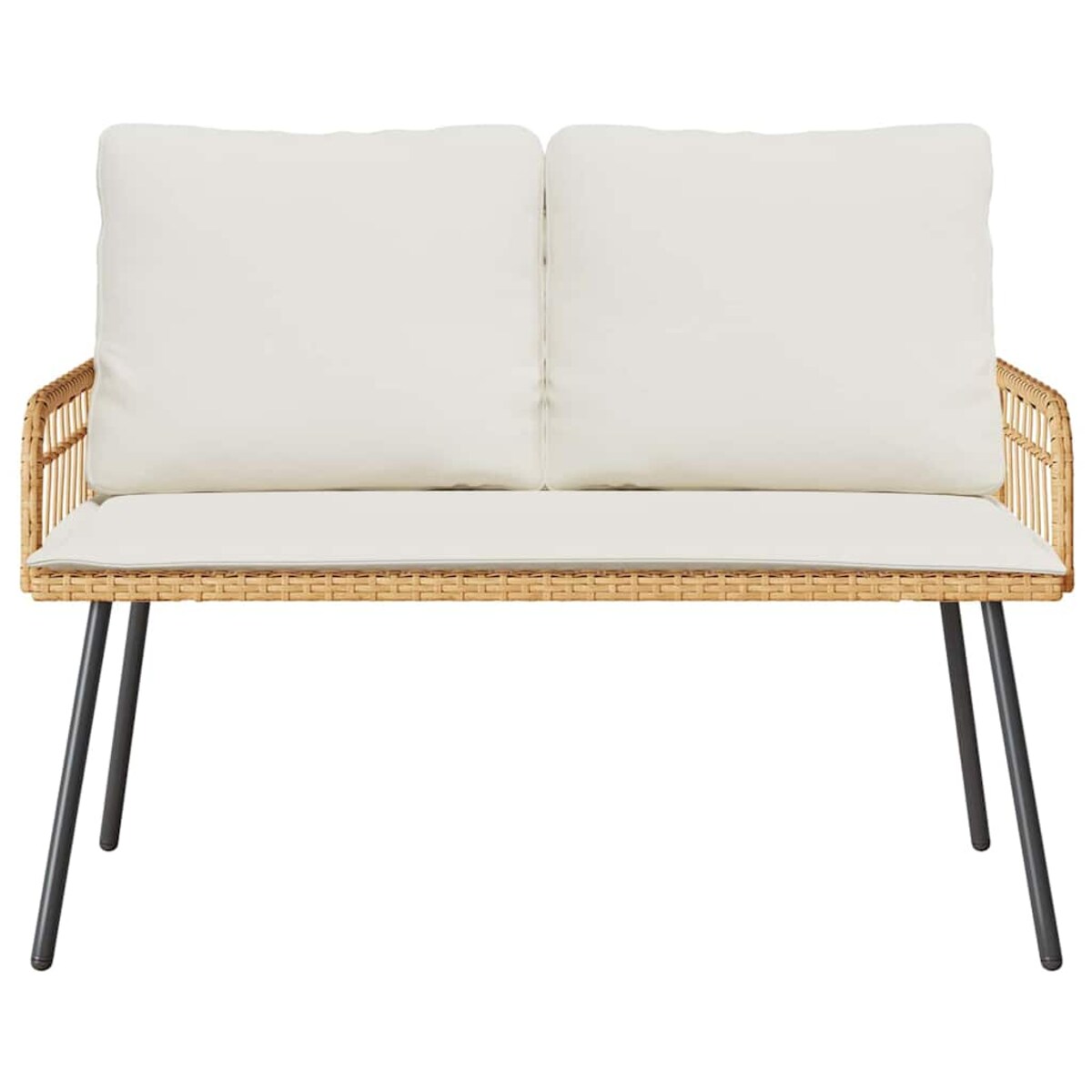 vidaXL Zestaw do jadalni w ogrodzie 2 pcs Naturalny polirattan