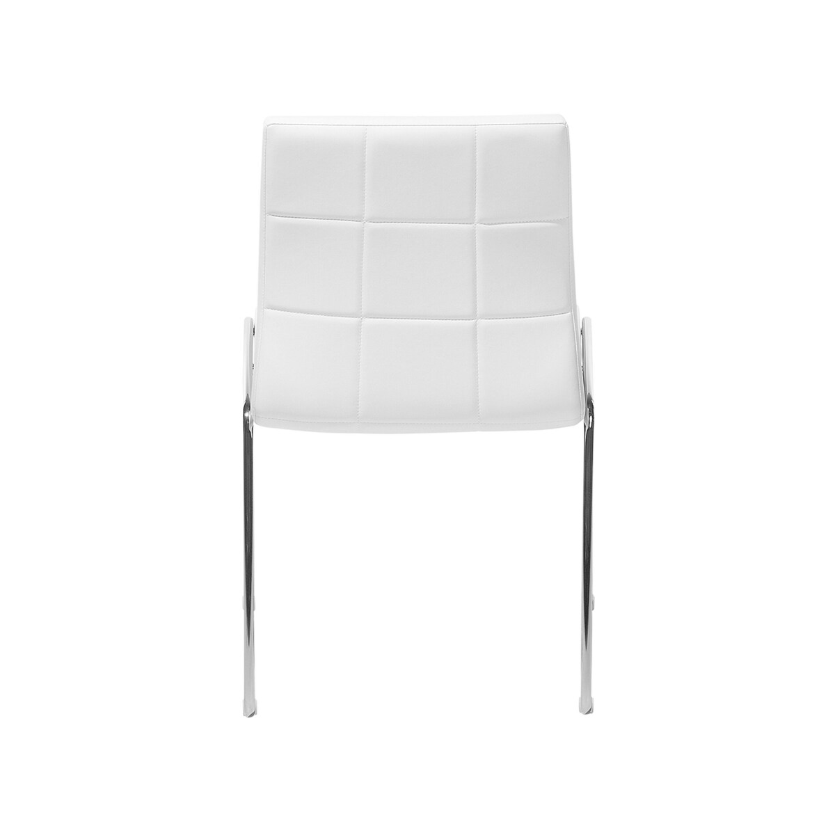 Zestaw 2 krzeseł do jadalni ekoskóra biały KIRON