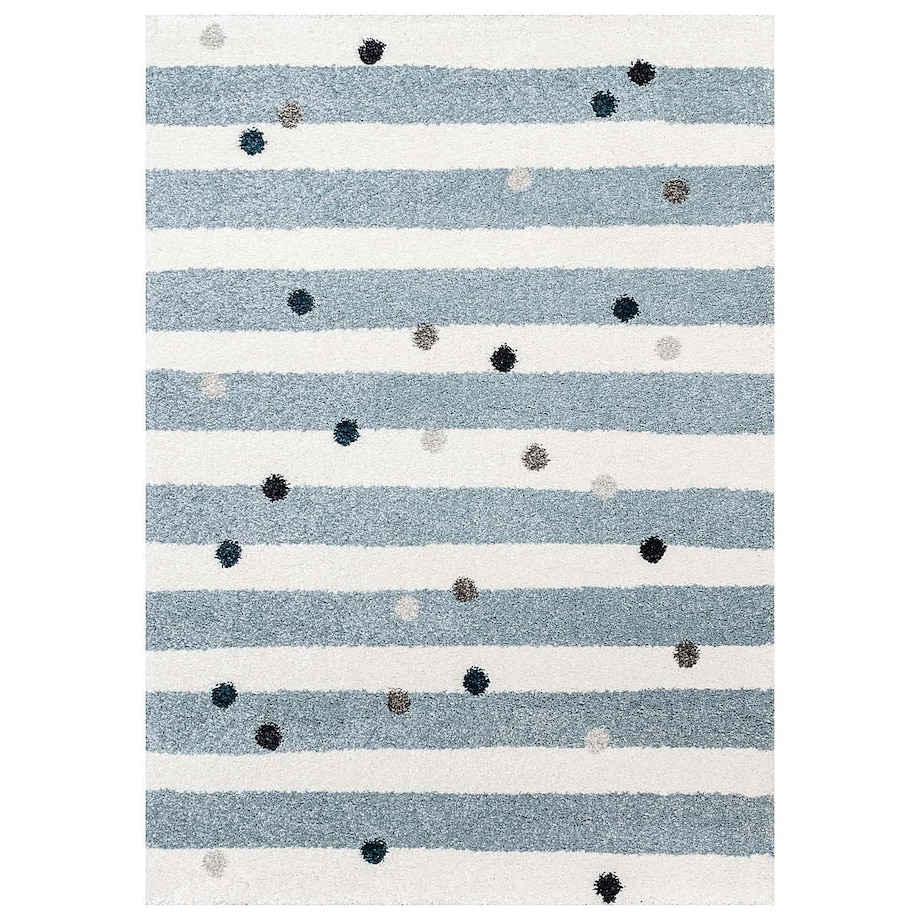 Dywan Stripes and Dots blue 120x170cm, 120x170x1cm