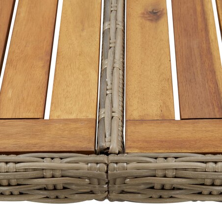 vidaXL Stół ogrodowy, brązowy, 200x100x74 cm, rattan PE