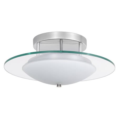 Lampa Sufitowa BRITOP Lighting 1xLED 22W Połączenie Chromu z Transparentnym Szkłem, Polski Producent, 1 szt.